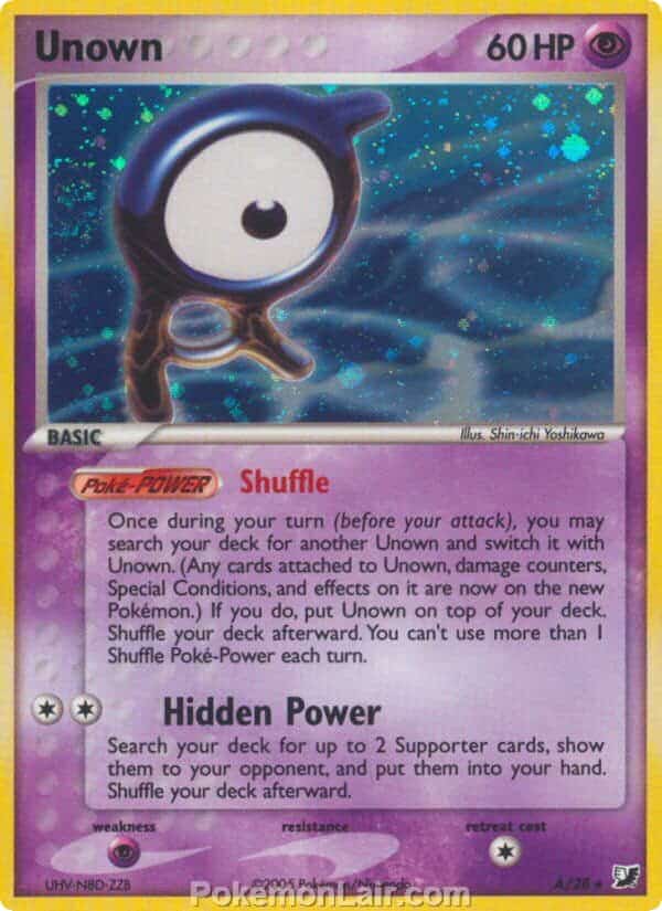 2005 Pokemon Trading Card Game EX Unseen Forces Set A Unown