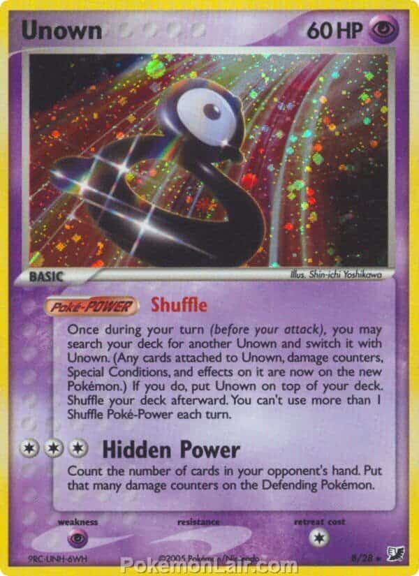 2005 Pokemon Trading Card Game EX Unseen Forces Set B Unown