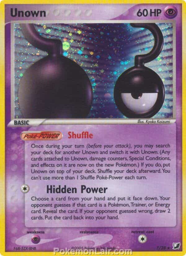 2005 Pokemon Trading Card Game EX Unseen Forces Set Question Mark Unown
