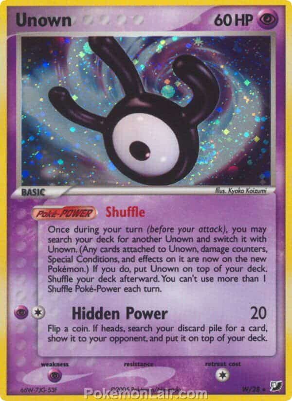 2005 Pokemon Trading Card Game EX Unseen Forces Set W Unown