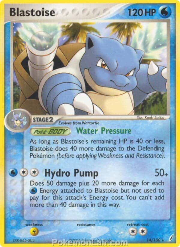 2006 Pokemon Trading Card Game EX Crystal Guardians Price List 14 Blastoise