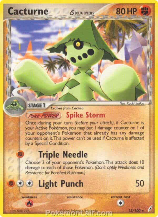 2006 Pokemon Trading Card Game EX Crystal Guardians Price List 15 Cacturne Delta Species
