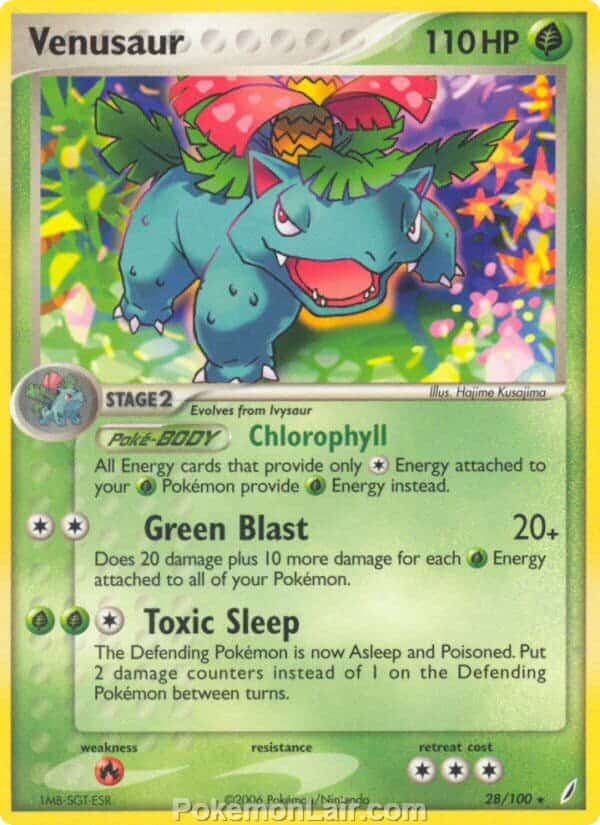 2006 Pokemon Trading Card Game EX Crystal Guardians Price List 28 Venusaur