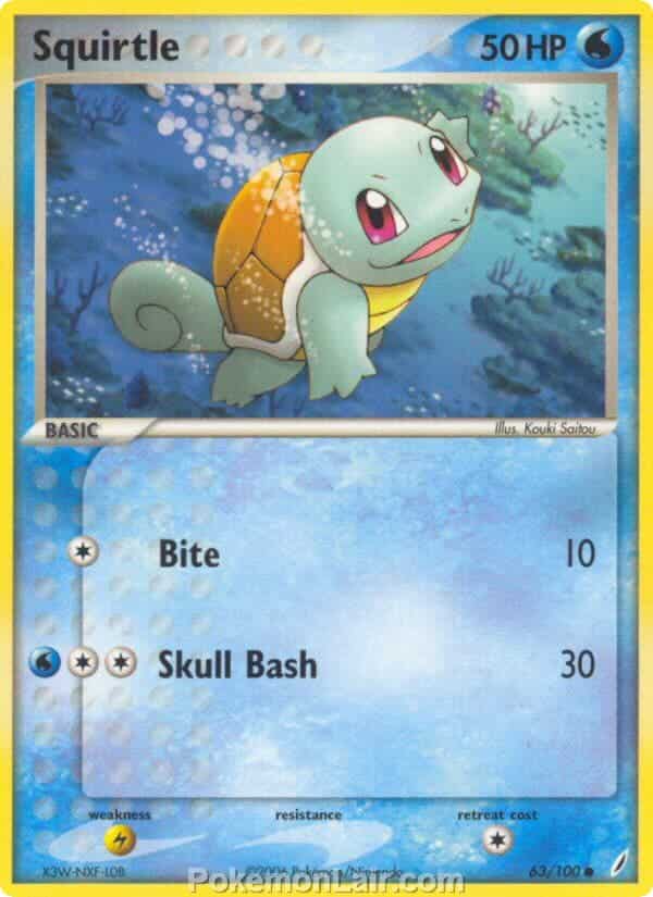 2006 Pokemon Trading Card Game EX Crystal Guardians Price List 63 Squirtle