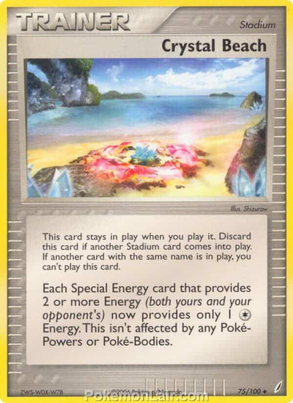 2006 Pokemon Trading Card Game EX Crystal Guardians Price List 75 Crystal Beach