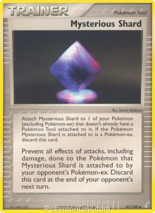2006 Pokemon Trading Card Game EX Crystal Guardians Price List 81 Mysterious Shard