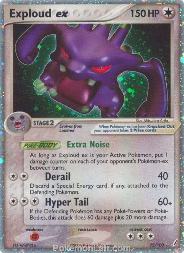 2006 Pokemon Trading Card Game EX Crystal Guardians Price List 92 Exploud EX