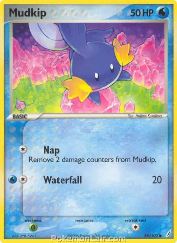 2006 Pokemon Trading Card Game EX Crystal Guardians Set 58 Mudkip