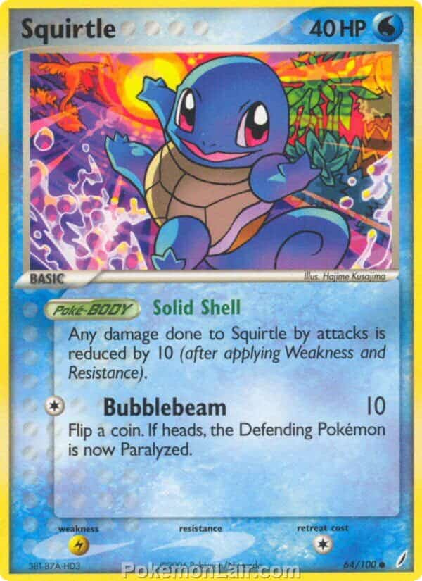 2006 Pokemon Trading Card Game EX Crystal Guardians Set 64 Squirtle
