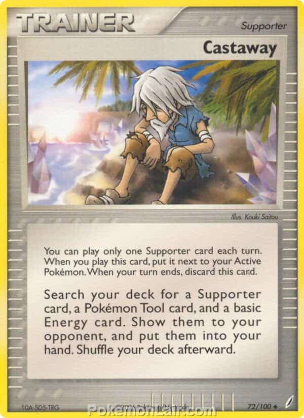 2006 Pokemon Trading Card Game EX Crystal Guardians Set 72 Castaway