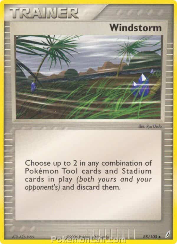 2006 Pokemon Trading Card Game EX Crystal Guardians Set 85 Windstorm