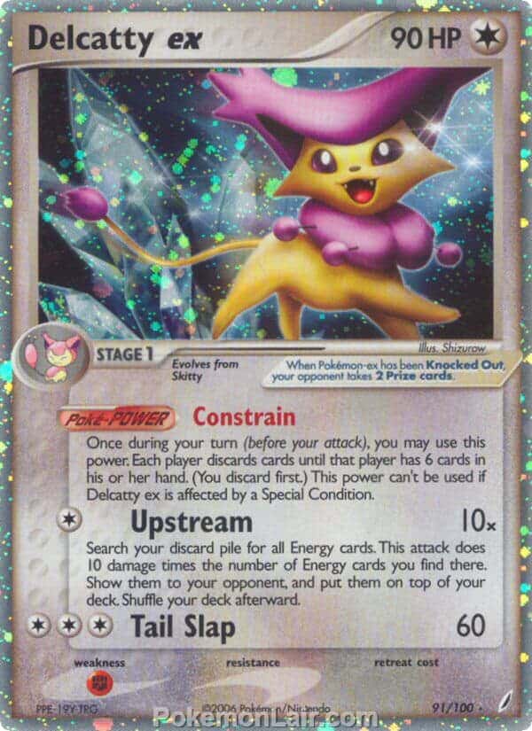 2006 Pokemon Trading Card Game EX Crystal Guardians Set 91 Delcatty EX