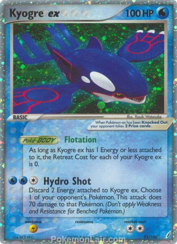 2006 Pokemon Trading Card Game EX Crystal Guardians Set 95 Kyogre EX