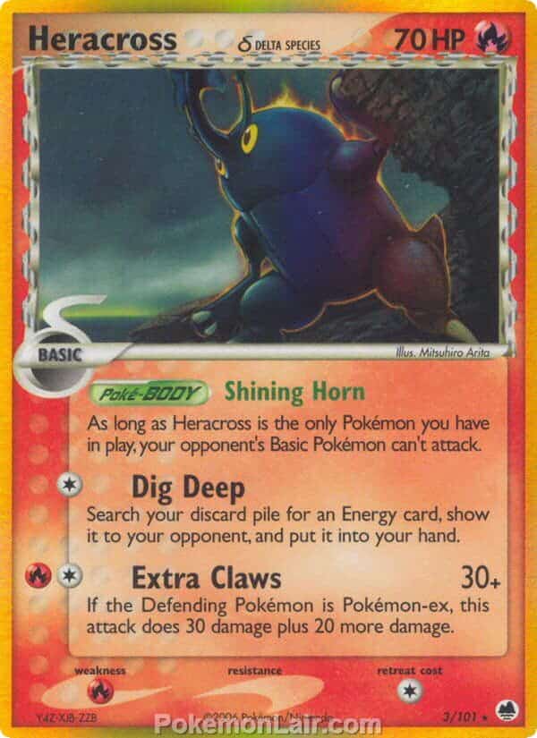2006 Pokemon Trading Card Game EX Dragon Frontiers Price List – 3 Heracross Delta Species