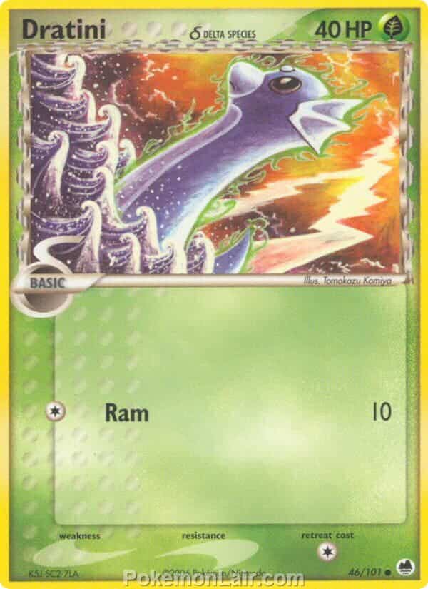 2006 Pokemon Trading Card Game EX Dragon Frontiers Price List – 46 Dratini Delta Species