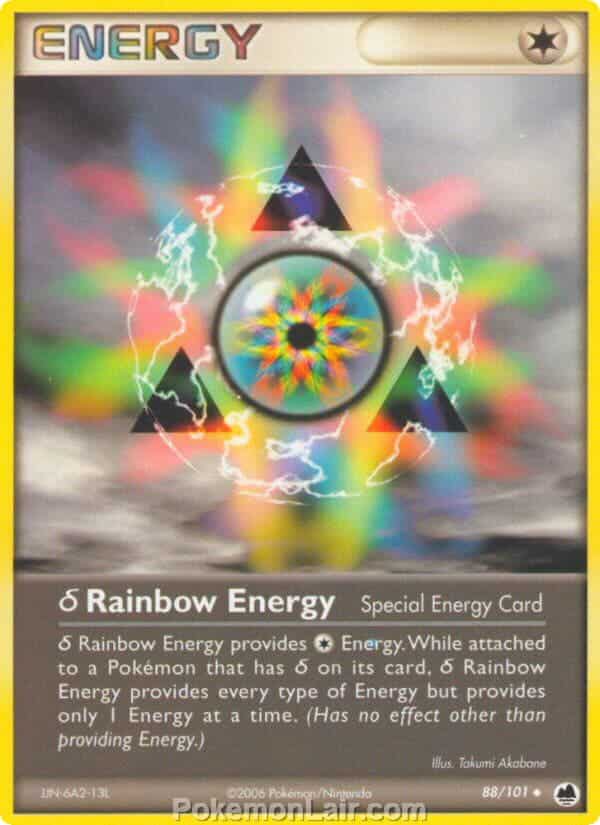 2006 Pokemon Trading Card Game EX Dragon Frontiers Price List – 88 Delta Rainbow Energy