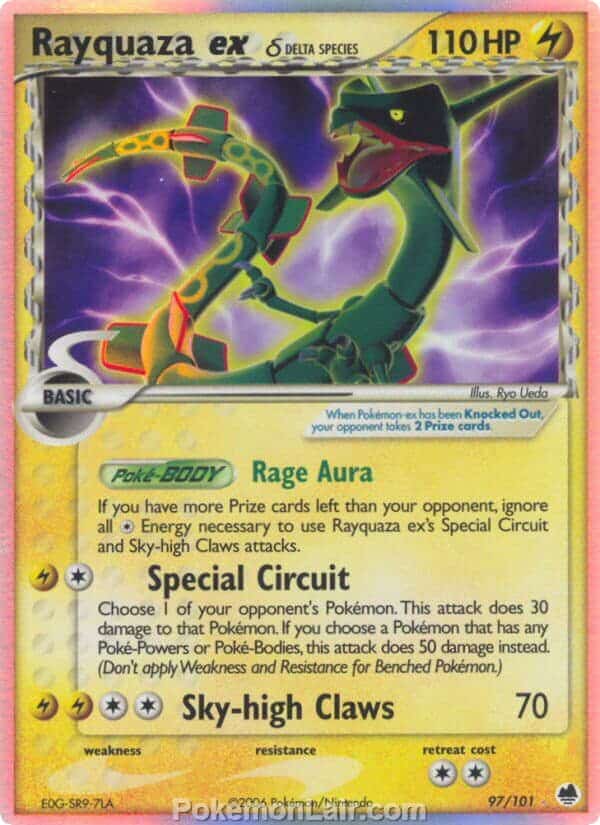 2006 Pokemon Trading Card Game EX Dragon Frontiers Price List – 97 Rayquaza EX Delta Species