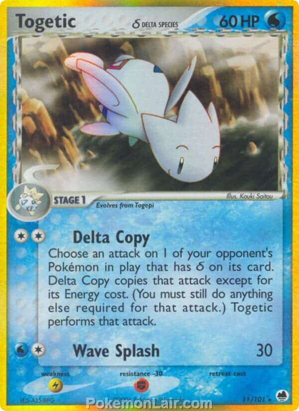 2006 Pokemon Trading Card Game EX Dragon Frontiers Set – 11 Togetic Delta Species