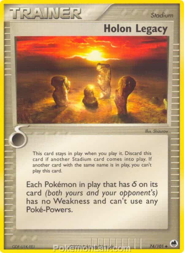 2006 Pokemon Trading Card Game EX Dragon Frontiers Set – 74 Holon Legacy