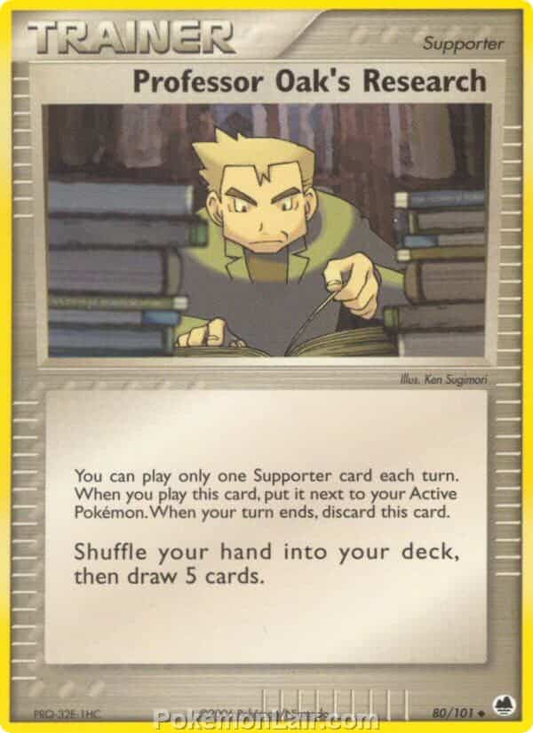 2006 Pokemon Trading Card Game EX Dragon Frontiers Set – 80 Professor Oaks Research