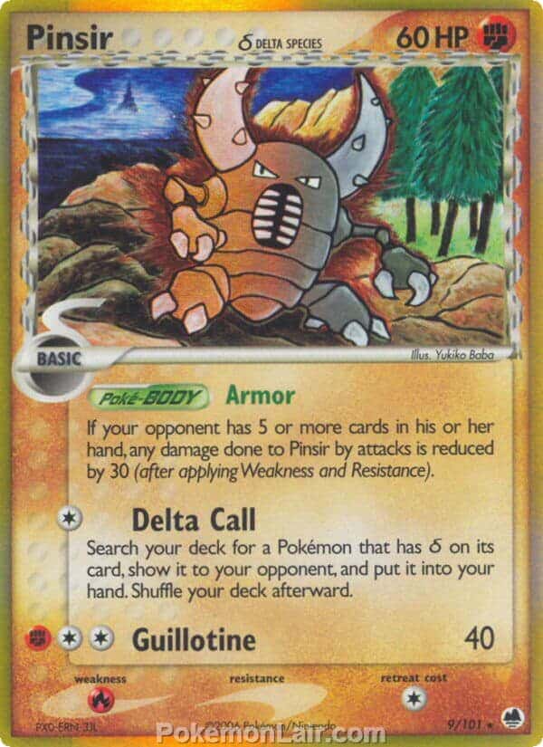 2006 Pokemon Trading Card Game EX Dragon Frontiers Set – 9 Pinsir Delta Species