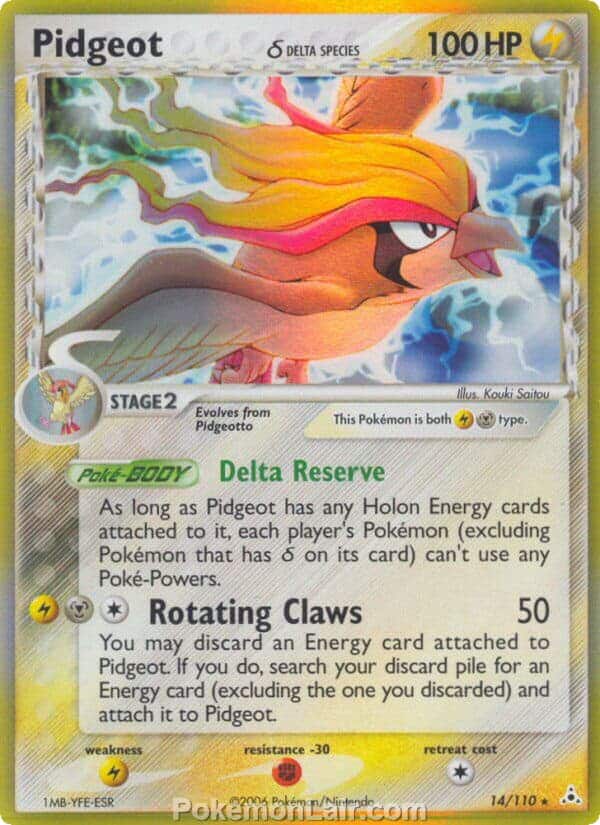 2006 Pokemon Trading Card Game EX Holon Phantoms Price List 14 Pidgeot Delta Species