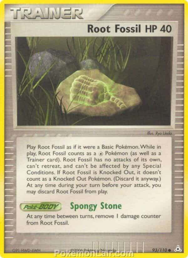 2006 Pokemon Trading Card Game EX Holon Phantoms Price List 93 Root Fossil