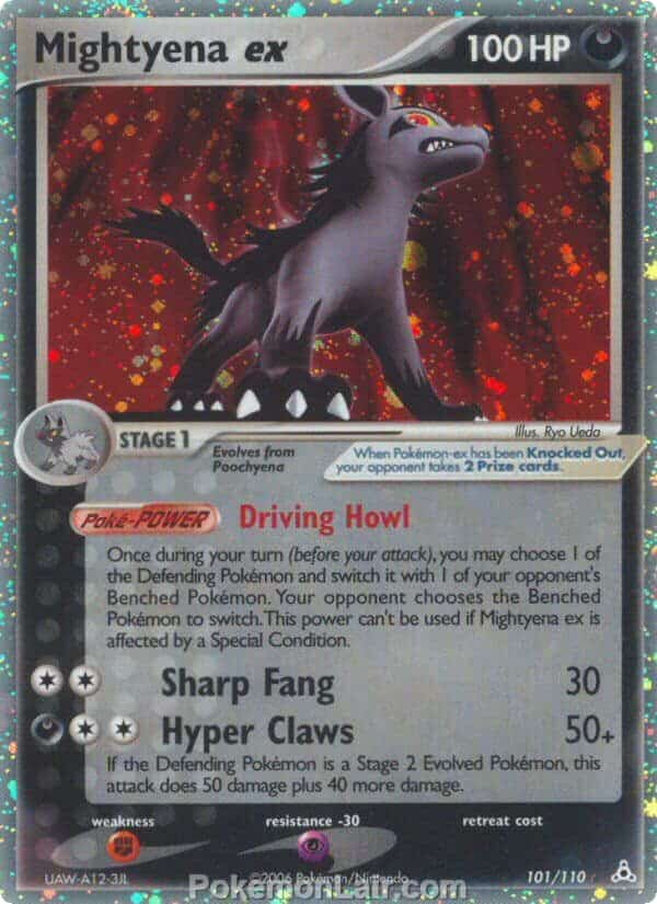 2006 Pokemon Trading Card Game EX Holon Phantoms Set 101 Mighyena EX