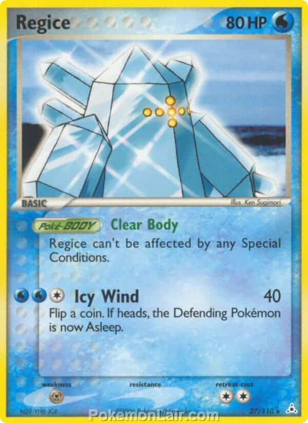 2006 Pokemon Trading Card Game EX Holon Phantoms Set 27 Regice