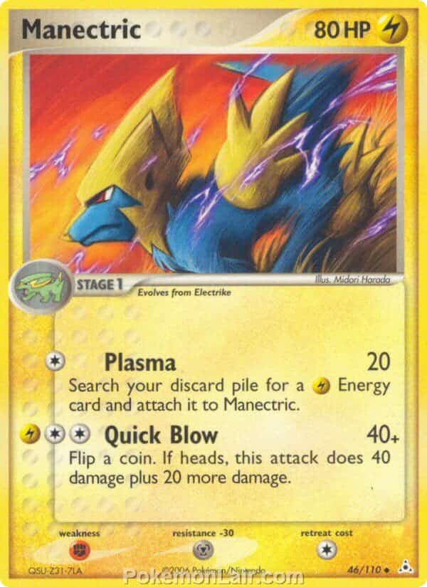 2006 Pokemon Trading Card Game EX Holon Phantoms Set 46 Manectric