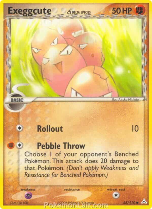 2006 Pokemon Trading Card Game EX Holon Phantoms Set 65 Exeggcute Delta Species