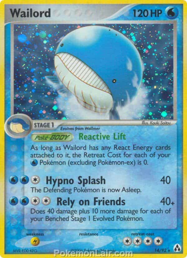 2006 Pokemon Trading Card Game EX Legend Maker Price List 14 Wailord