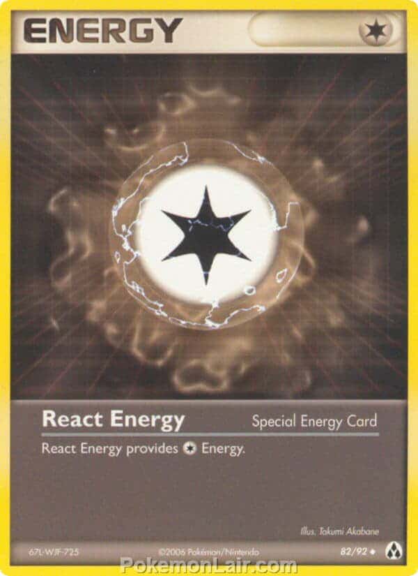 2006 Pokemon Trading Card Game EX Legend Maker Price List 82 React Energy