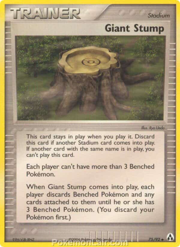 2006 Pokemon Trading Card Game EX Legend Maker Set 75 Giant Stump