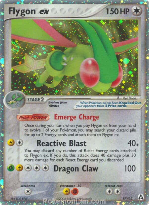 2006 Pokemon Trading Card Game EX Legend Maker Set 87 Flygon EX