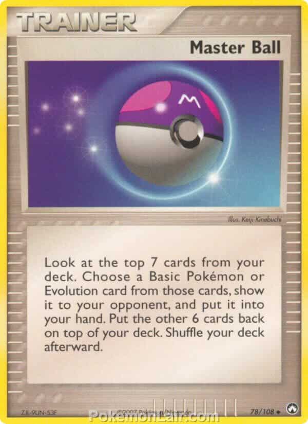 2007 Pokemon Trading Card Game EX Power Keepers Price List – 78 Master Ball