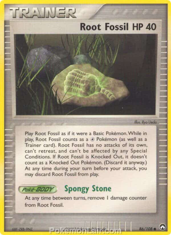 2007 Pokemon Trading Card Game EX Power Keepers Price List – 86 Root Fossil