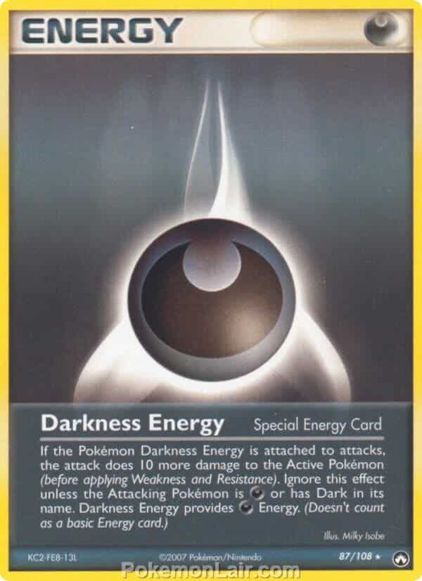 2007 Pokemon Trading Card Game EX Power Keepers Price List – 87 Darkness Energy