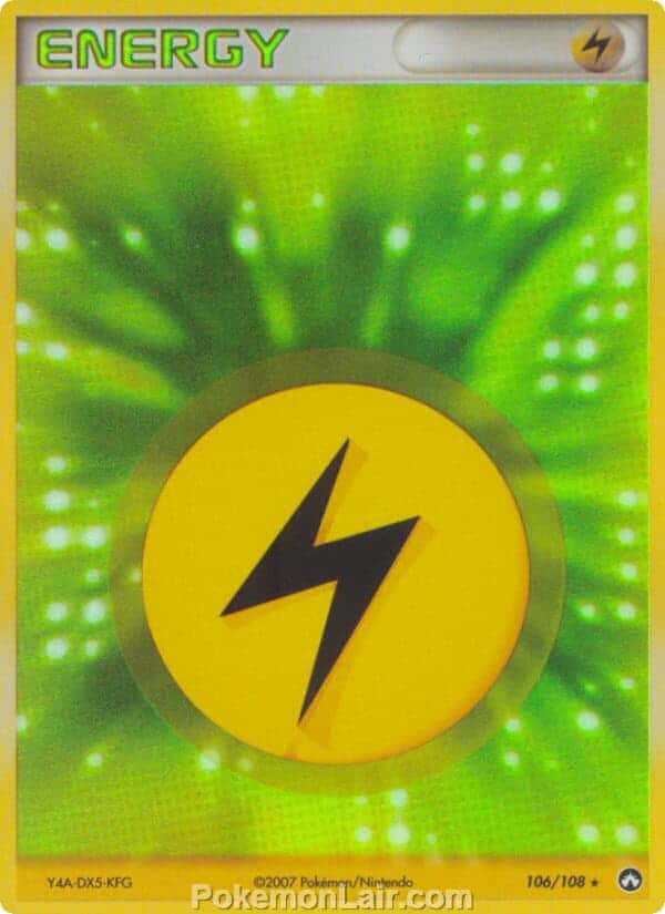 2007 Pokemon Trading Card Game EX Power Keepers Set – 106 Lightning Energy