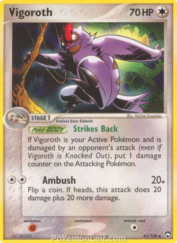 2007 Pokemon Trading Card Game EX Power Keepers Set – 41 Vigoroth
