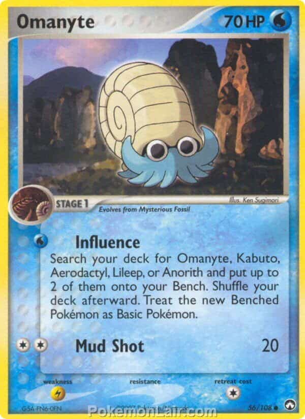 2007 Pokemon Trading Card Game EX Power Keepers Set – 56 Omanyte