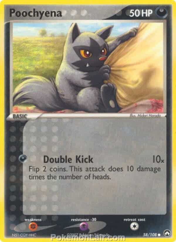 2007 Pokemon Trading Card Game EX Power Keepers Set – 58 Poochyena