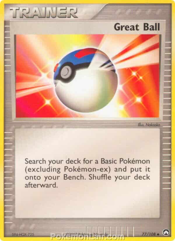 2007 Pokemon Trading Card Game EX Power Keepers Set – 77 Great Ball