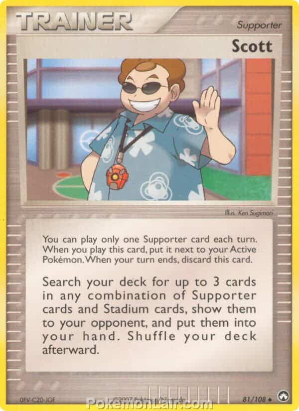2007 Pokemon Trading Card Game EX Power Keepers Set – 81 Scott