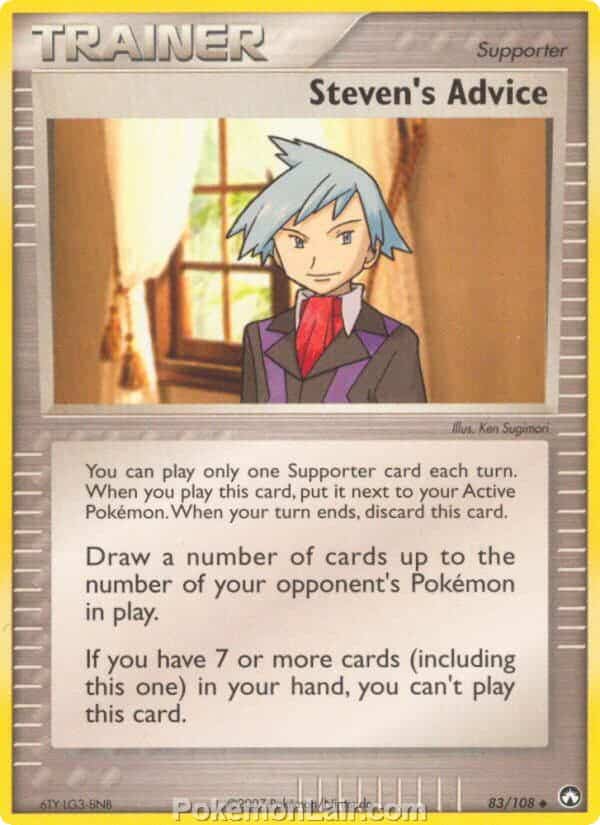 2007 Pokemon Trading Card Game EX Power Keepers Set – 83 Stevens Advice
