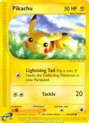 2002 Pokemon Trading Card Game Expedition Base Set 124 Pikachu