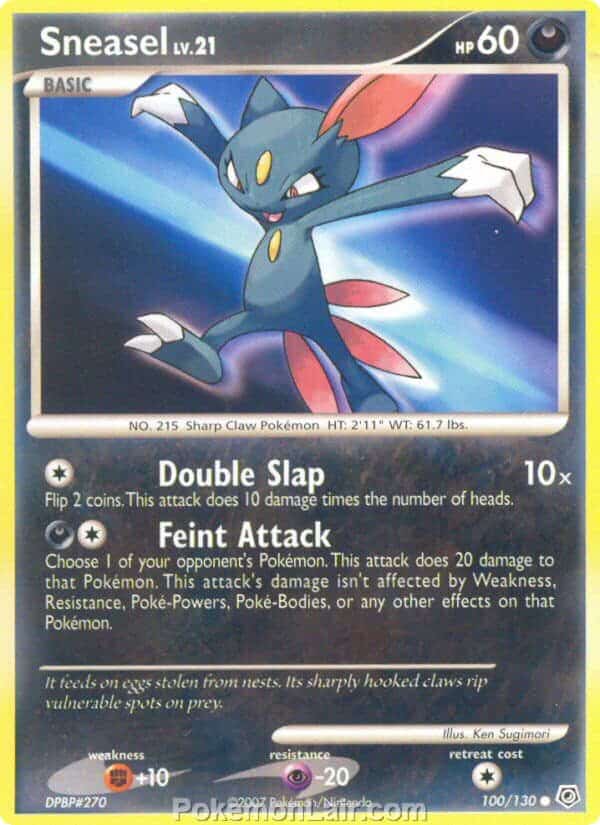2007 Pokemon Trading Card Game Diamond and Pearl Base Price List – 100 Sneasel