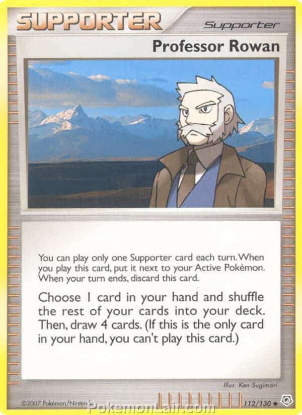 2007 Pokemon Trading Card Game Diamond and Pearl Base Price List – 112 Professor Rowan