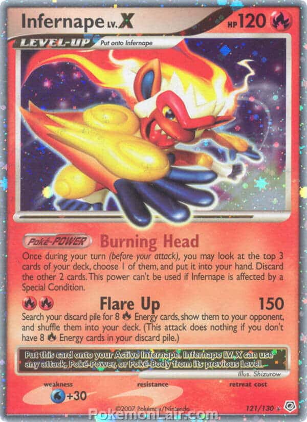 2007 Pokemon Trading Card Game Diamond and Pearl Base Price List – 121 Infernape