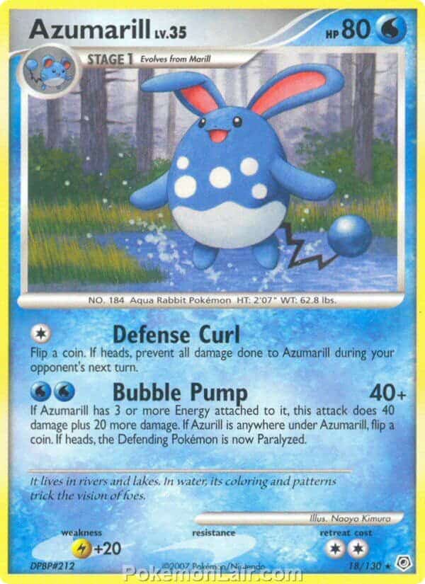 2007 Pokemon Trading Card Game Diamond and Pearl Base Price List – 18 Azumarill